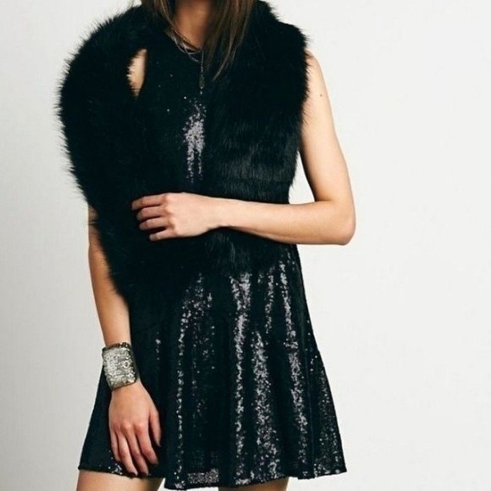 Free People Liquid Shine Sequin Mini Dress